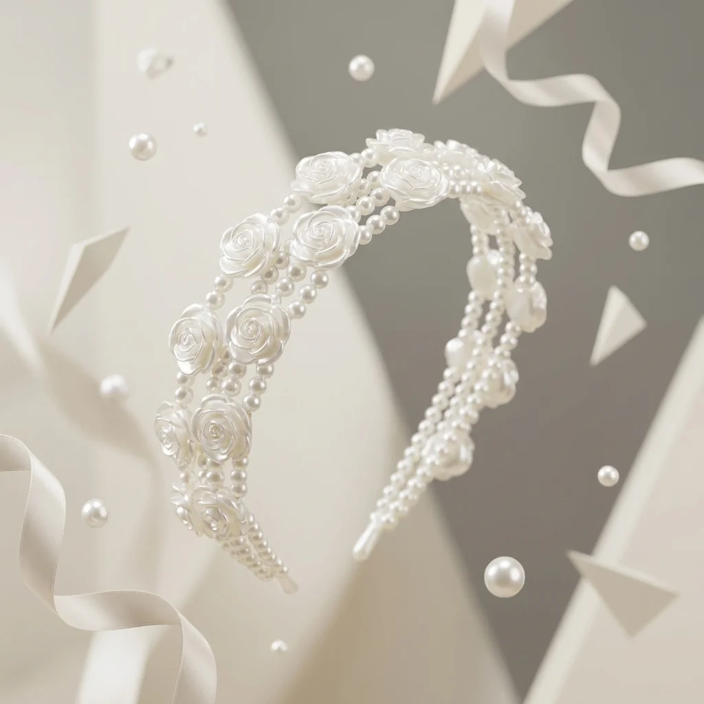 Pearl Rose Layered Headband