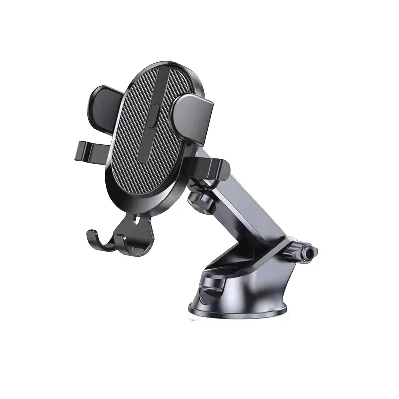Magnetic Car Cell Phone Holder mounted on a dashboard with adjustable grip for secure phone visibility while driving.