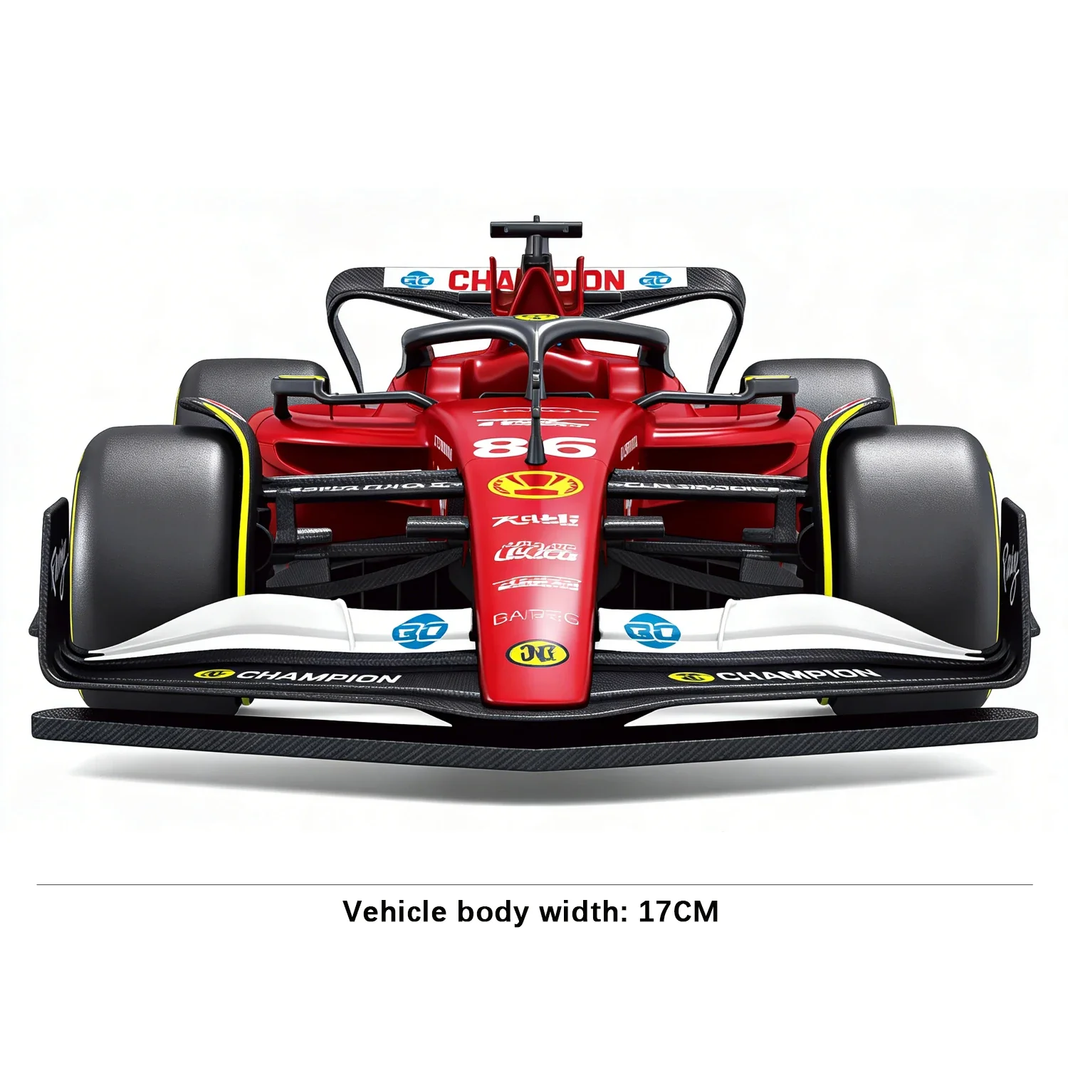 F1 App-Controlled High Speed RC Car front view showcasing sleek design and precision features.