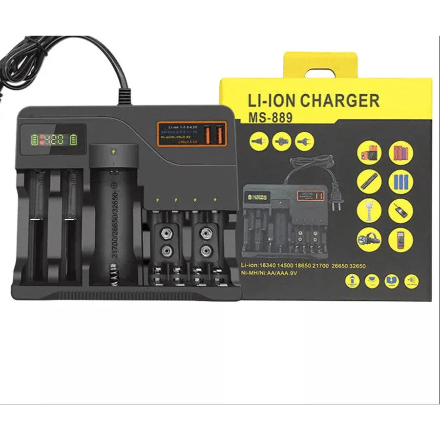 Perfect Dealz Smart Multi-Slot Battery Charger for Rechargeable Batteries