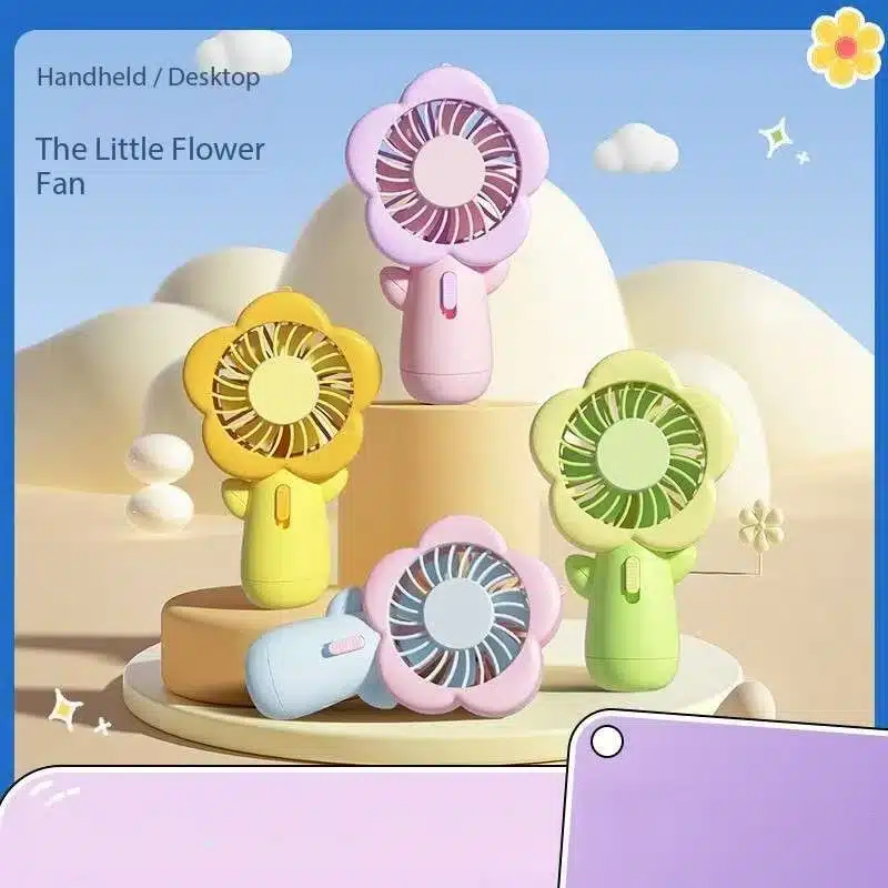 Perfect Dealz Cute Handheld Mini Flower Fan