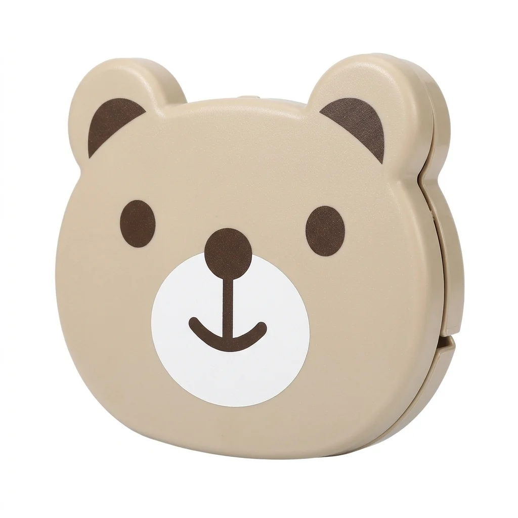 Bear-Shaped Backseat Travel Tray & Cup Holder designed for kids' car rides with cute bear face.