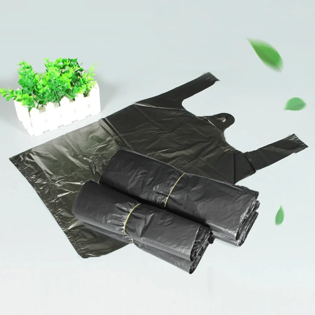 100pcs Mini Black Plastic Bags