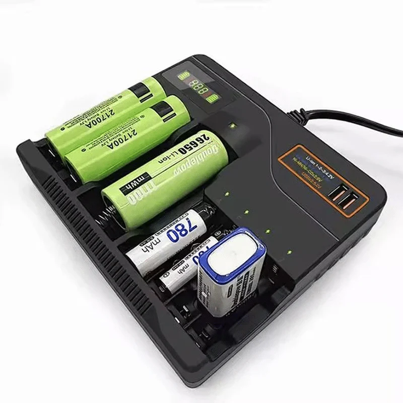 Smart Multi-Slot Battery Charger for Rechargeable Batteries