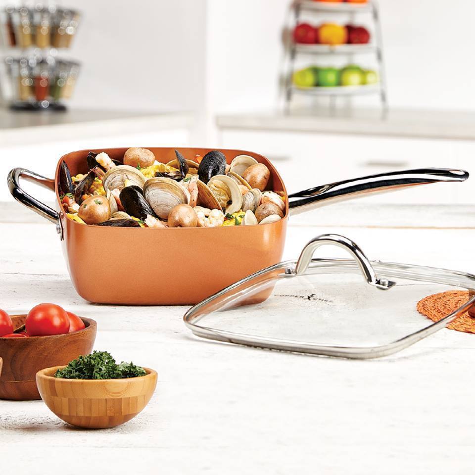 5Pcs Set Deep Dish Square Pan 9.5''
